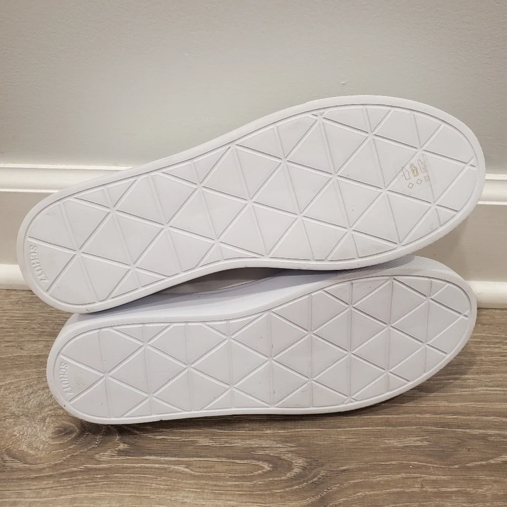 NEW Schutz Kristin Leather Sneaker White